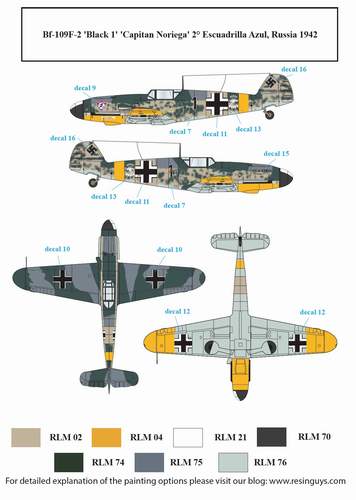 SBS Model SBSD4834D 1:48 Messerschmitt Bf-109F in Spanish Service