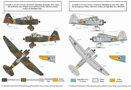 SBS Model SBSD4838D 1:48 Westland Lysander in Finnish Service WWII [Mk.III]