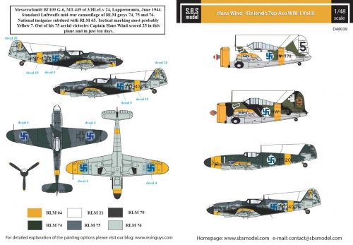 SBS Model SBSD4839D 1:48 Hans Wind