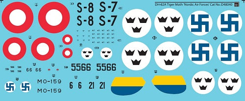 SBS Model SBSD4840D 1:48 DH.82a Nordic Air Forces Decals