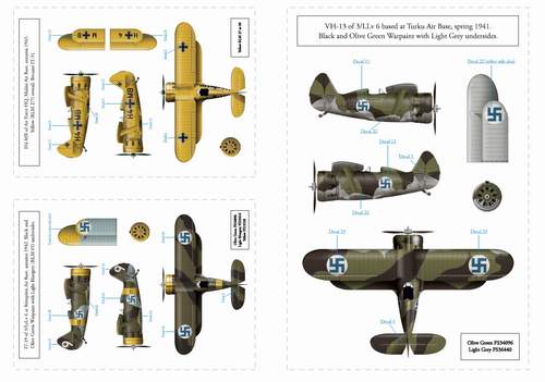 SBS Model SBSD7204D 1:72 Polikarpov I-153 Finnish Air Force WW II VOL.II