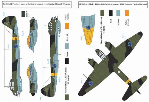 SBS Model SBSD7209D 1:72 Junkers Ju-88A-4 Finnish Air Force WWII