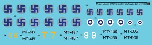 SBS Model SBSD7213D 1:72 Messerschmitt Bf-109G-6 Finnish Service WWII