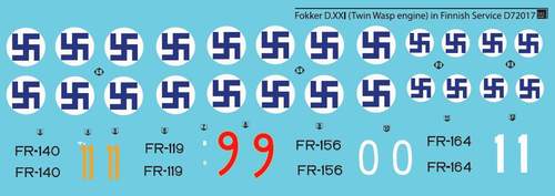 SBS Model SBSD7217D 1:72 Fokker D XXI.