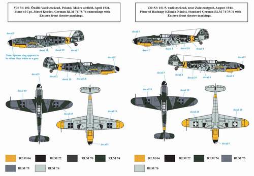 SBS Model SBSD7221D 1:72 Messerschmitt Bf-109G-6 in Hungarian Service Vol