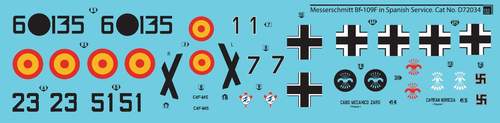 SBS Model SBSD7234D 1:72 Messerschmitt Bf-109F in Spanish Service