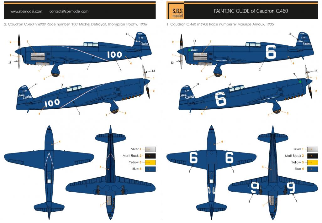 SBS Model SBSK4009 1:48 Caudron C.460