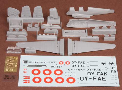 SBS Model SBSK7007 1:72 Danish SAI KZ-II Trner full kit