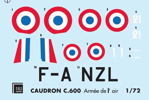 SBS Model SBSK7014 1:72 Caudron C.600 Aiglon 'Armee de l'Air full resin kit