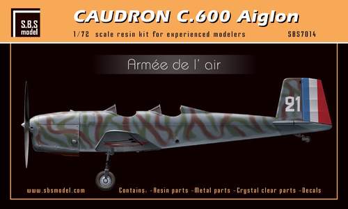 SBS Model SBSK7014 1:72 Caudron C.600 Aiglon 'Armee de l'Air full resin kit