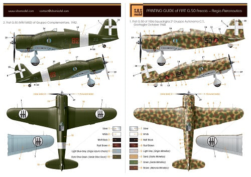 SBS Model SBSK7017 1:72 Fiat G.50 Freccia 'Regia Aeronautica'