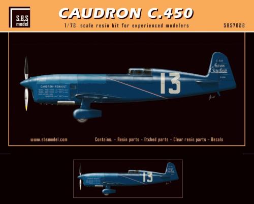SBS Model SBSK7022 1:72 Caudron C.450 1934 full resin kit