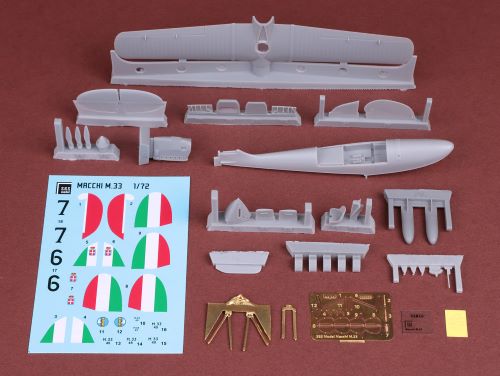 SBS Model SBSK7027 1:72 Macchi M.33 Resin+PE+decal