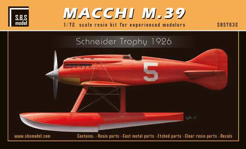 SBS Model SBSK7032 1:72 Macchi M.39 'Schneider Trophy 1926' full kit