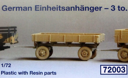 Schatton SCH72003 1:72 German 3000 3-Ton Standard Trailer