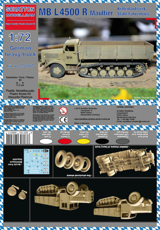 Schatton SCH72007 1:72 Mercedes MB L-4500 R Maultier Stahl