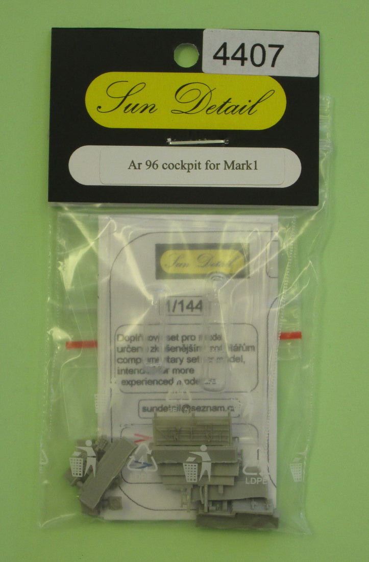 Sun Details SD-R4407 1:144 Avia/Letov C-2/Arado Ar-96B cockpit