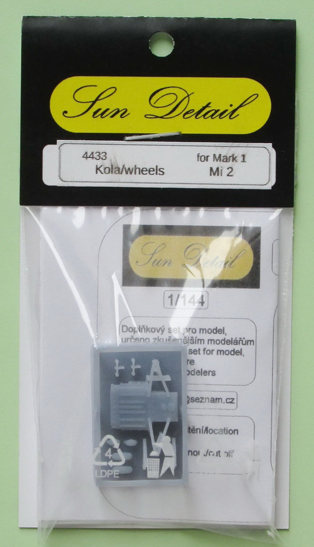 Sun Details SD-R4433 1:144 MiL Mi-2 undercarriage & wheels