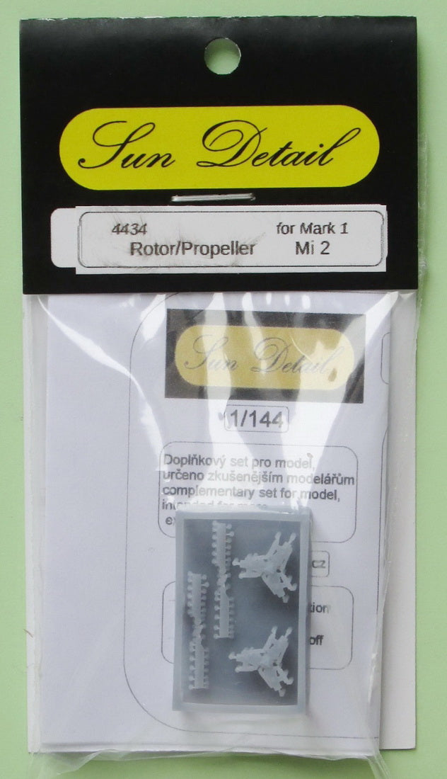 Sun Details SD-R4434 1:144 MiL Mi-2 main rotor head & tail roto