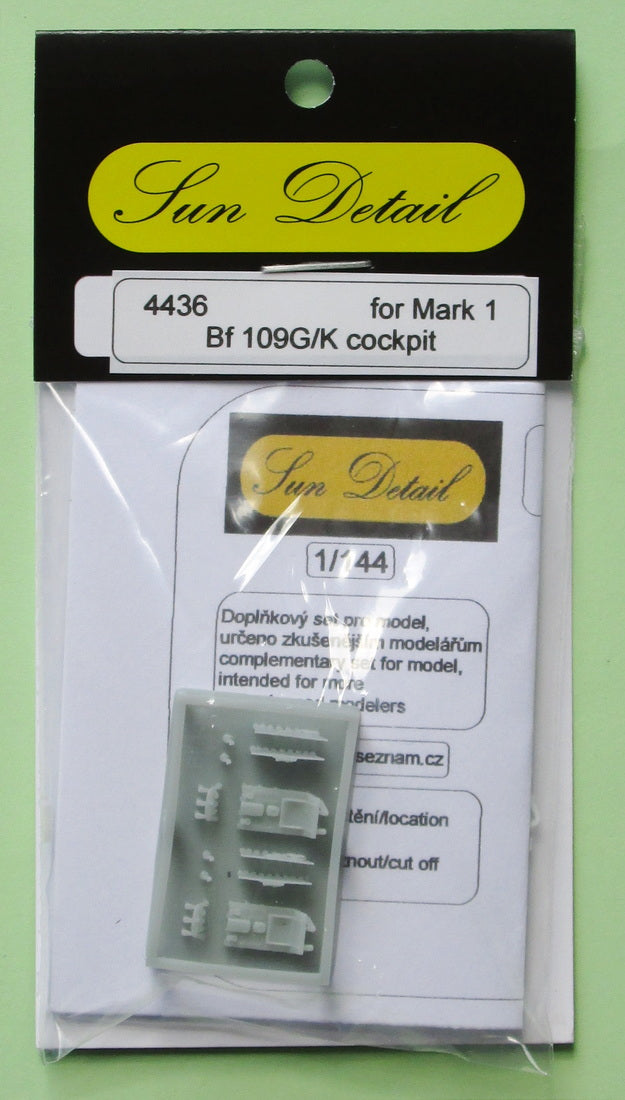 Sun Details SD-R4436 1:144 Messerschmitt Bf-109G/K cockpit
