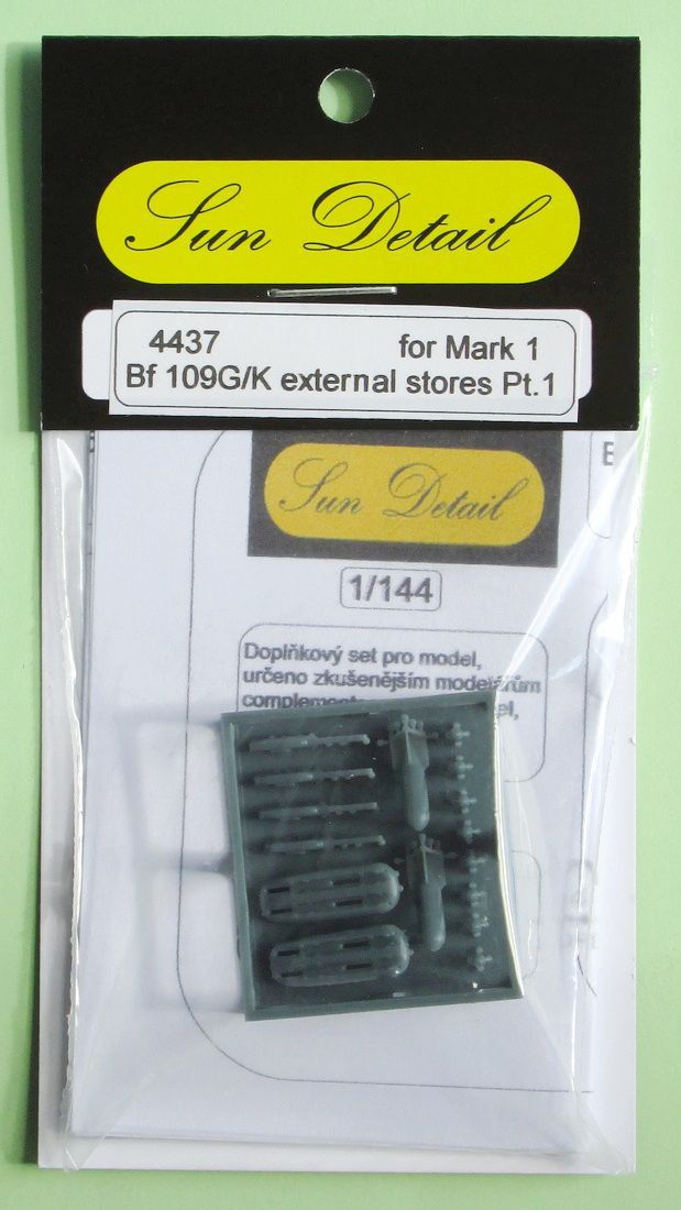Sun Details SD-R4437 1:144 Messerschmitt Bf-109G/K external stores Pt.1