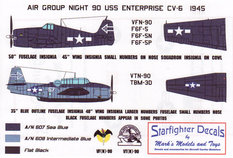 Starfighter Decals SFD350023S 1:350 Air Group 90