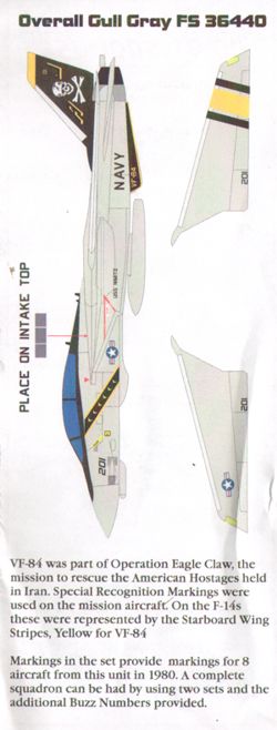 Starfighter Decals SFD350100 1:350 VF-84 1980