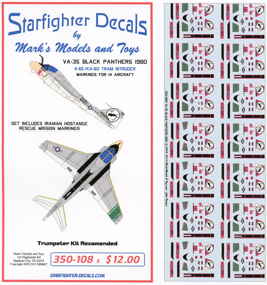 Starfighter SFD350108S 1:350 VA-35 Black Panthers A-6E