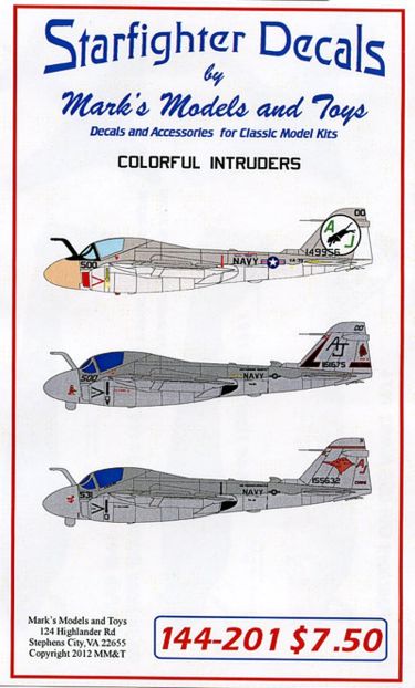Starfighter Decals SFD44201 1:144 Colorful Grumman A-6E Intruders