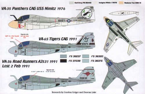 Starfighter Decals SFD44201 1:144 Colorful Grumman A-6E Intruders