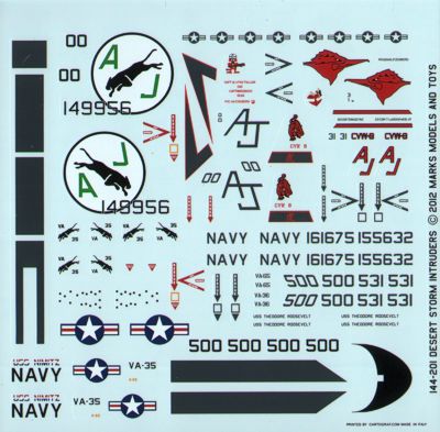 Starfighter Decals SFD44201 1:144 Colorful Grumman A-6E Intruders