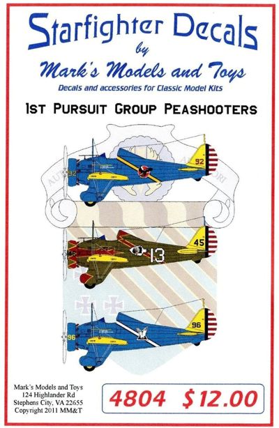 Starfighter Decals SFD48004 1:48 Boeing P-26 Pt.2 1st Pursuit Group