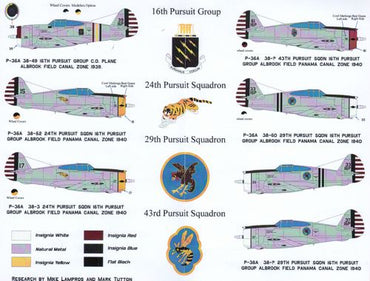 Starfighter Decals SFD48006 1:48 16th Pursuit Group Curtiss P-36 Hawks