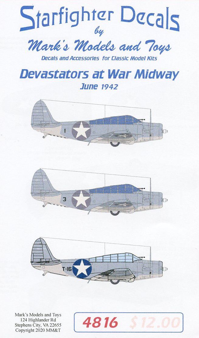 Starfighter SFD48016 Douglas Devastators Midway 1:48