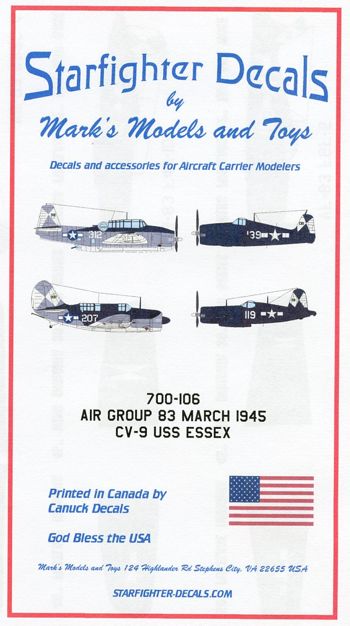 Starfighter Decals SFD700106 1:700 Air Group 83