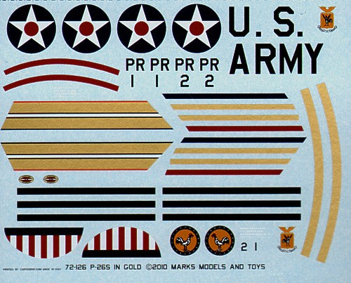 Starfighter Decals SFD72126 1:72 Boeing P-26A/P-26C Peashooters in gold Part 4