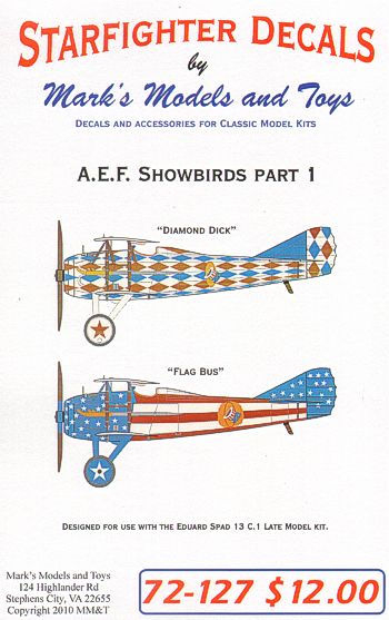 Starfighter Decals SFD72127 1:72 AEF Showbirds Part 1