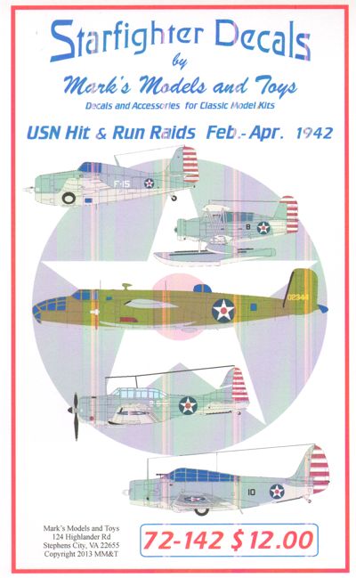 Starfighter Decals SFD72142 1:72 USN Hit and Run Raids Spring 1942