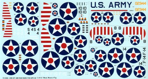 Starfighter Decals SFD72142 1:72 USN Hit and Run Raids Spring 1942