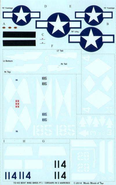 Starfighter Decals SFD72143 1:72 Bent Wing Birds Pt