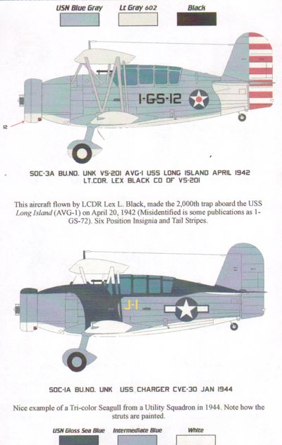 Starfighter Decals SFD72144 1:72 SOC Seagulls at War