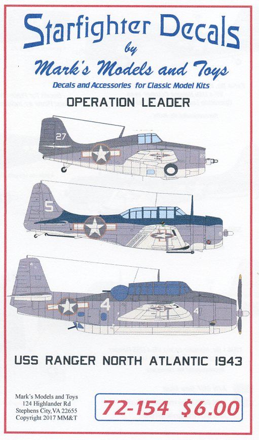 Starfighter Decals SFD72154 1:72 Operation Leader Oct 1943