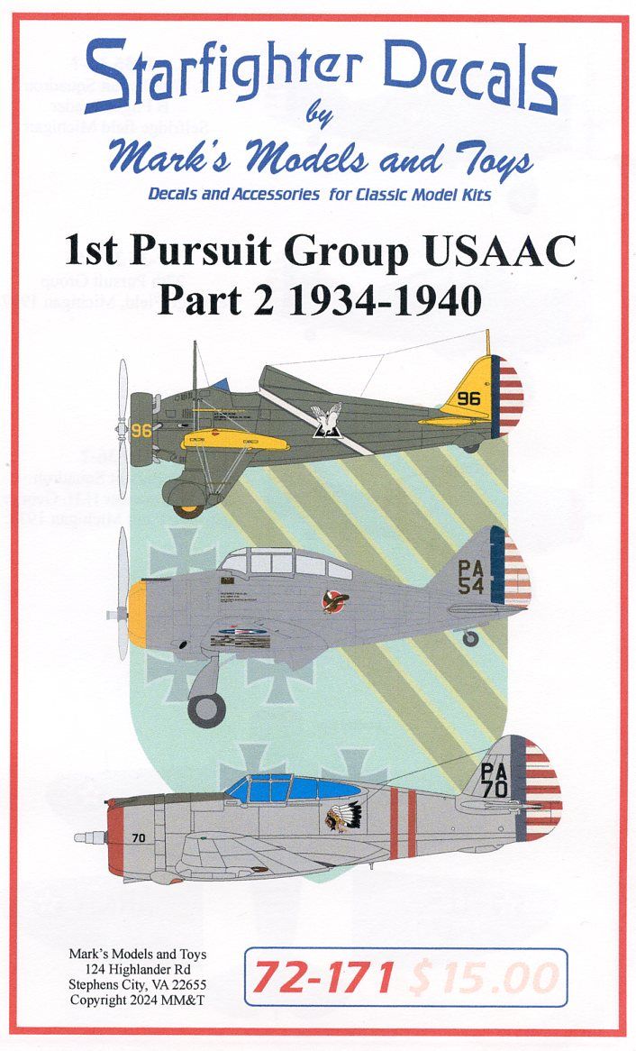 Starfighter SFD72171 1st Pursuit Group Pt 2 1934-39 1:72