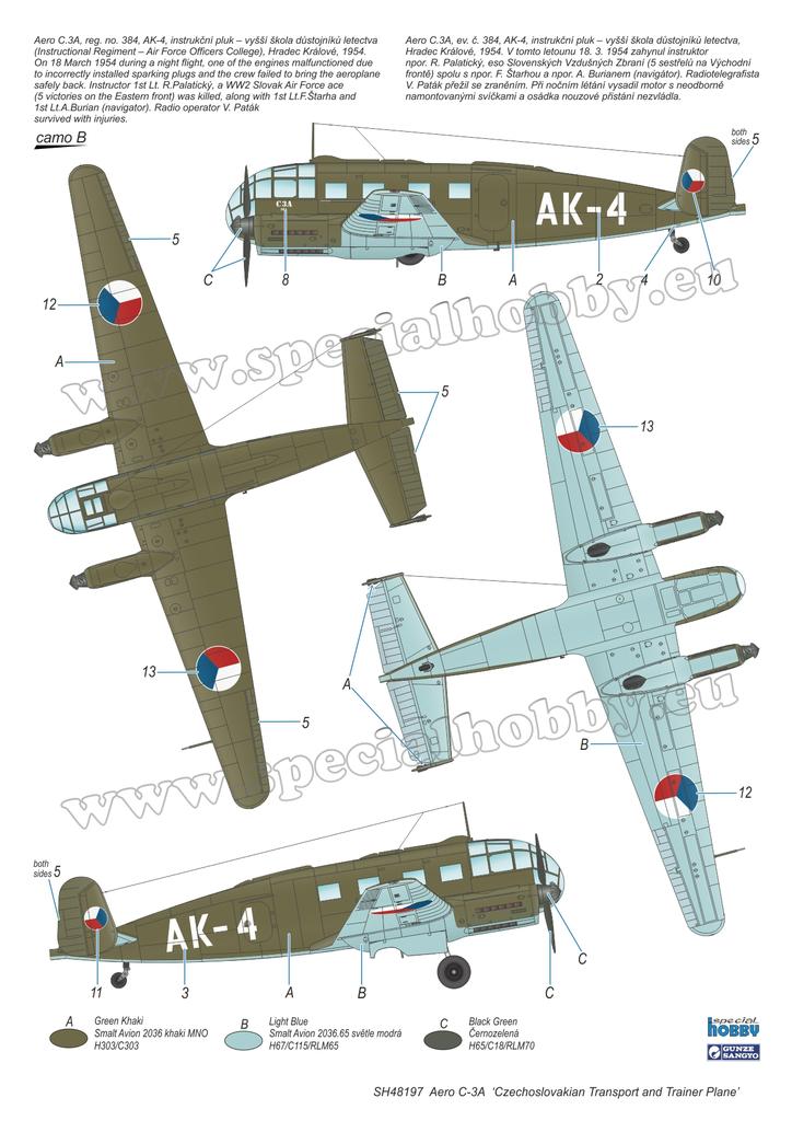 Special Hobby SH48197 Aero C-3A Czech Transport 1:48