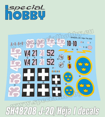 Special Hobby SH48208 1:48 J-20/Heja I 'Reggiane' 2000 Export Birds'