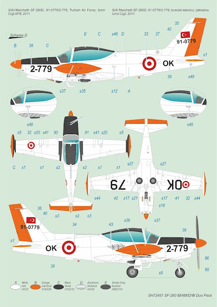 Special Hobby SH72451 1:72 SIAI-Marchetti SF-260 Duo Pack & Book