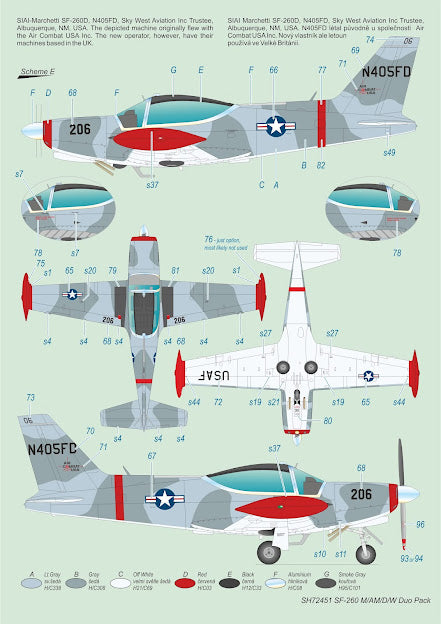 Special Hobby SH72451 1:72 SIAI-Marchetti SF-260 Duo Pack & Book