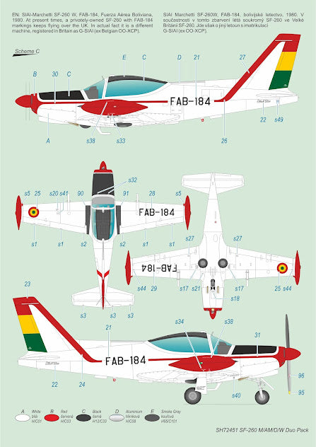 Special Hobby SH72451 1:72 SIAI-Marchetti SF-260 Duo Pack & Book