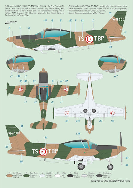 Special Hobby SH72451 1:72 SIAI-Marchetti SF-260 Duo Pack & Book