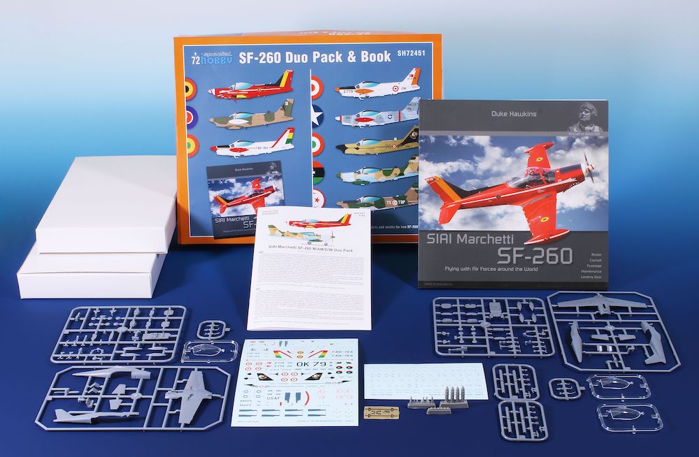 Special Hobby SH72451 1:72 SIAI-Marchetti SF-260 Duo Pack & Book